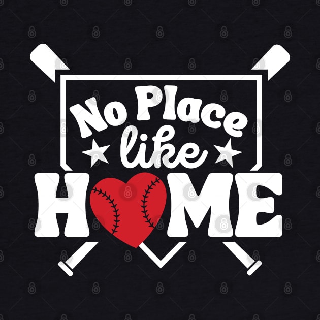 No Place Like Home Baseball Lover Home Plate by DetourShirts